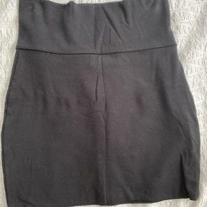 Black high waisted pencil skirt
